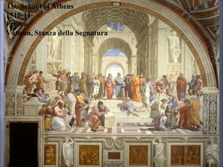 The School of Athens 1510-11 Fresco Vatican, Stanza della Segnatura 
