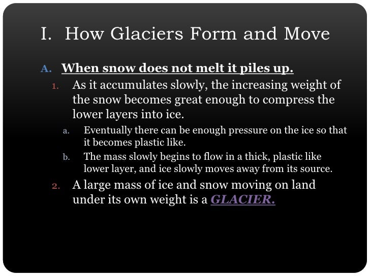 chapter 7 section 3 glaciers where do glaciers form