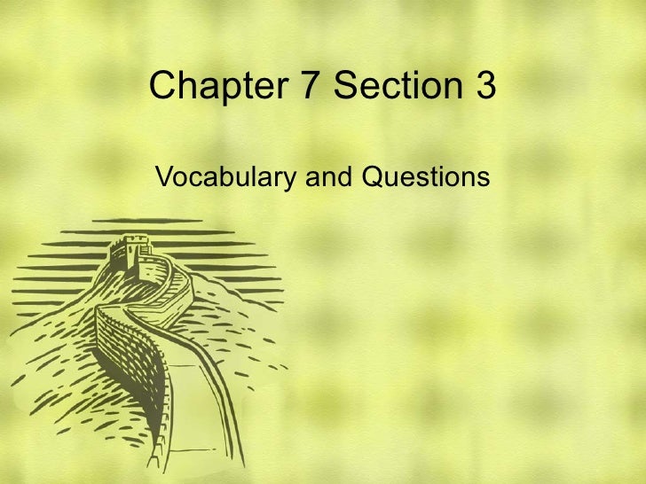 Chapter 7 Section 3