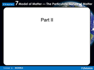 Model of Matter — The Particulate Nature of Matter7
T H E M E B : MODELS
C h a p t e r
Part II
 