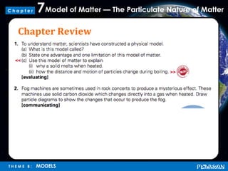Model of Matter — The Particulate Nature of Matter7
T H E M E B : MODELS
C h a p t e r
Chapter Review
 