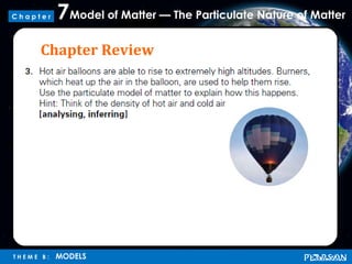 Model of Matter — The Particulate Nature of Matter7
T H E M E B : MODELS
C h a p t e r
Chapter Review
 