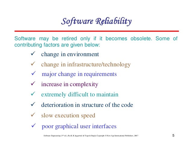 Chapter 7 software reliability