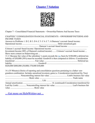 Chapter 7 Solution | PDF