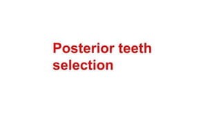 Teeth selection for complete denture                   