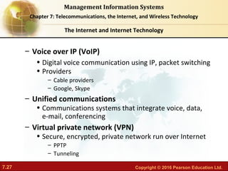 Chapter 7 telecommunications the internet and wireless technology | PDF