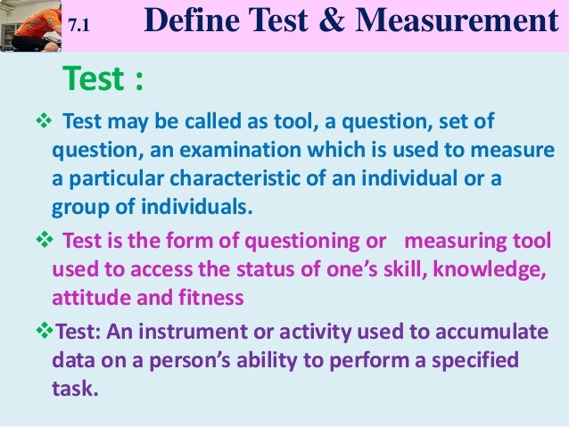 tool test evaluation and in Chapter Test Sports Measurement 7 tool test evaluation and in Chapter Test Sports Measurement 7