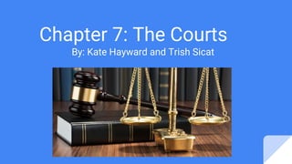 Chapter 7: The Courts
By: Kate Hayward and Trish Sicat
 