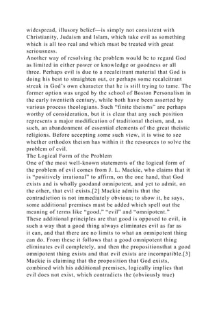 Chapter 7The Problem of EvilOf all the objections to theism pr.docx