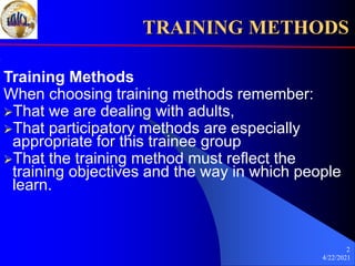 Chapter 7 Training Methods Ppt