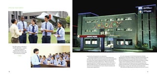 UPES | DR. PARAG DIWAN




      The UPES campus in Dehradun’s
      Pondha Valley offer a complete
          solution to Energy and
       logically allied industries. The
      students here are combat ready
         by the time they are done.

                                          engineering, management, nor education.                           At a very young age of 30, Dr. Diwan joined the All India
                                             During his assignment in the US, Dr. Parag Diwan was        Management Association(AIMA) in 1992 and remained there till
                                          involved with NASA as research associate for the development   2000. Working as Director in the Education Division of AIMA
                                          of Carbon Fibre based composites which were then being         was the turning point and determine where and what he is today   .
                                          developed for aerospace applications. While Dr. Diwan was      “That is where I shifted to academic management,” he says.
                                          working with Semi-Conductors Ltd, he worked with teams of      “AIMA was in pretty bad shape in terms of programmes and
                                          DRDO & ISRO led by Dr. APJ Abdul Kalam and was actively        student enrolment then, and with the first phase of liberalisation
                                          involved in the development of micro-chips for missiles and    having begun, it was a time when India was transforming.”
                                          various space applications.                                       The beeline for MBA degrees was there for all to see. It was a



50                                                                                                                                                                      51
 