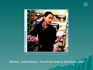Dietary Antioxidants—best from food or best form pills? ©2003 Wadsworth, a division of Thomson Learning, Inc.  Thomson Learning ™  is a trademark used herein under license. 0 