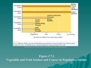 Figure C7.3 Vegetable and Fruit Intakes and Cancer in Population Studies ©2003 Wadsworth, a division of Thomson Learning, Inc.  Thomson Learning ™  is a trademark used herein under license. 