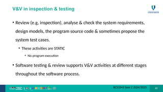 Basic Verification and validation in Software Engineering | PPTX