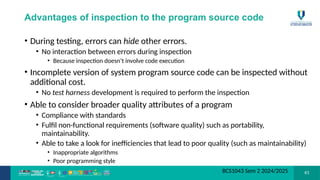 Software Source Code Inspection Tools Basic Verification and validation in Software Engineering | PPTX