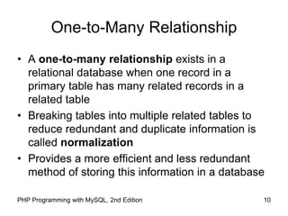 Chapter 7 working with databases and my sql | PPT