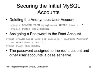 Database Programming With My Sql Chapter 7 working with databases and my sql | PPT