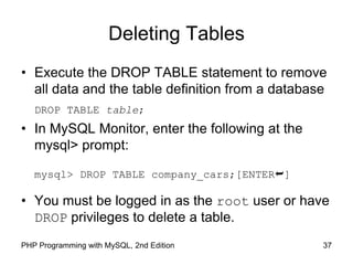 Chapter 7 working with databases and my sql | PPT