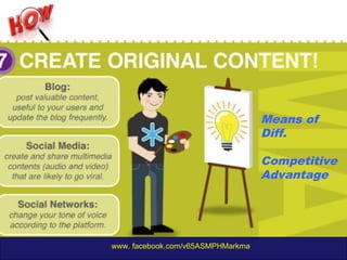 www. facebook.com/v65ASMPHMarkma
Means of
Diff.
Competitive
Advantage
 