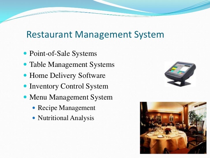 Restaurant Management Systems