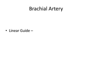 Brachial Artery


• Linear Guide –
 