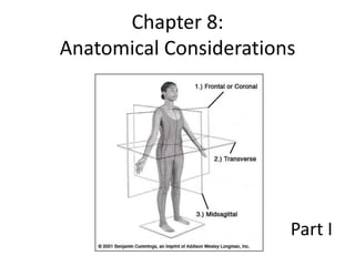 Chapter 8:
Anatomical Considerations




                        Part I
 