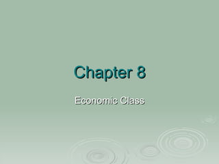 Chapter 8 Economic Class 