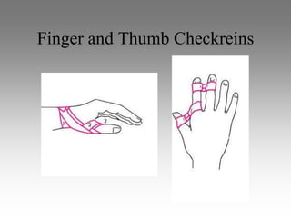 Finger and Thumb Checkreins
 