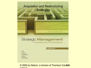 Acquisition and Restructuring
             Strategies
            Chapter Eight




                Chapter 8




© 2006 by Nelson, a division of Thomson Canada
                                           8-1
 