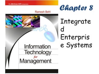 Chapter 8
Integrate
d
Enterpris
e Systems
 