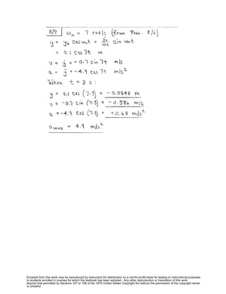 Excerpts from this work may be reproduced by instructors for distribution on a not-for-profit basis for testing or instructional purposes
to students enrolled in courses for which the textbook has been adopted. Any other reproduction or translation of this work
beyond that permitted by Sections 107 or 108 of the 1976 United States Copyright Act without the permission of the copyright owner
is unlawful.
 
