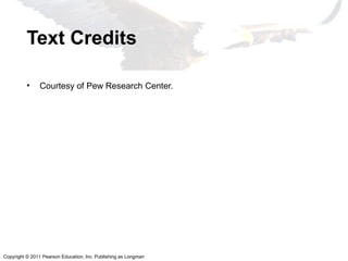 Copyright © 2011 Pearson Education, Inc. Publishing as Longman
Text Credits
• Courtesy of Pew Research Center.
 