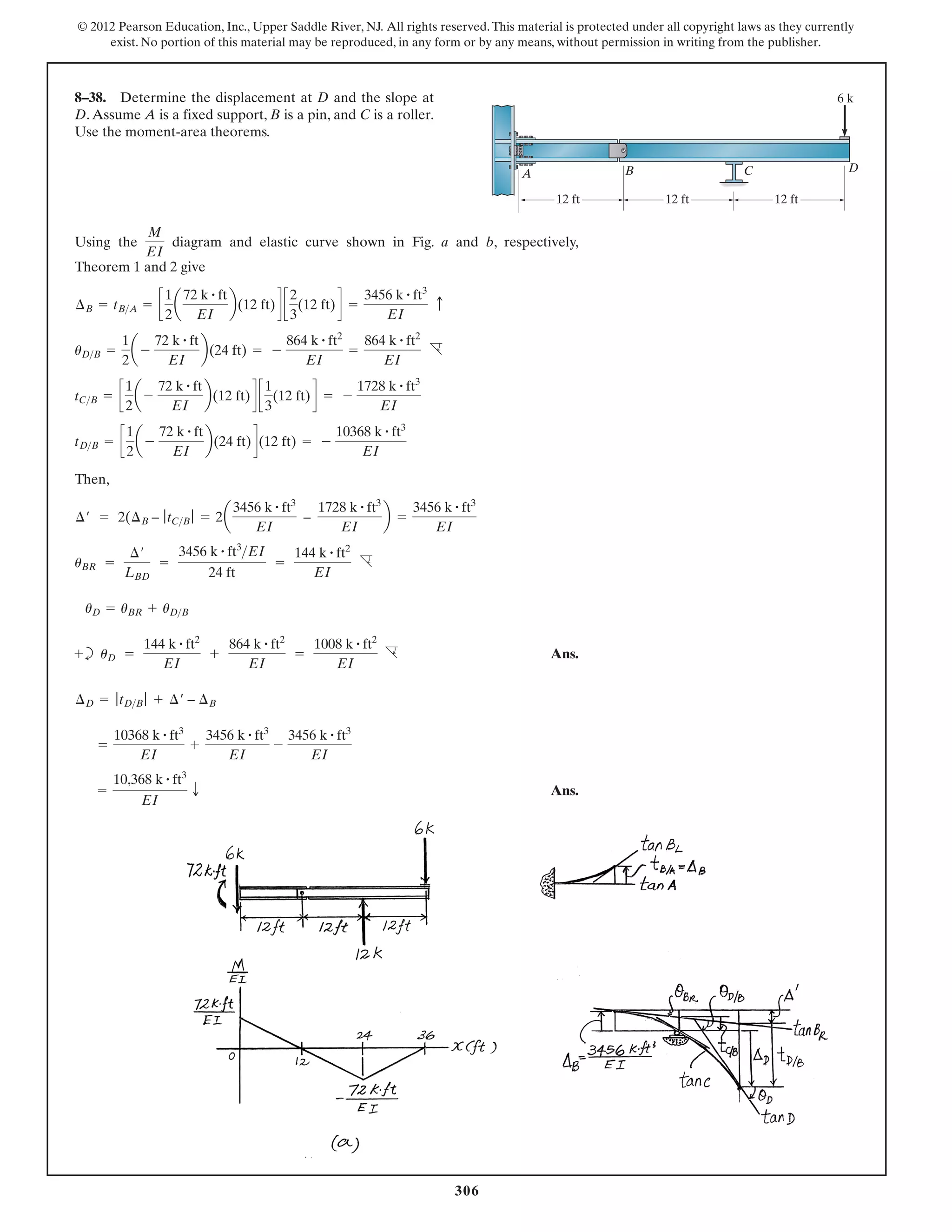 structural analysis CE engg. solved ex. | PDF