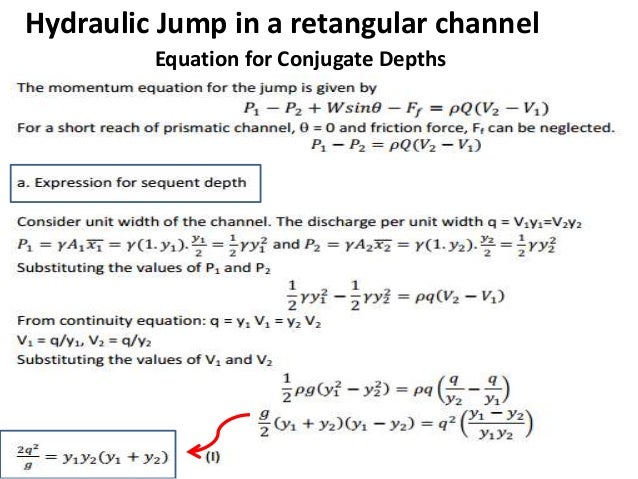 Chapter 8 Hydraulic Jump And Its Characterstics