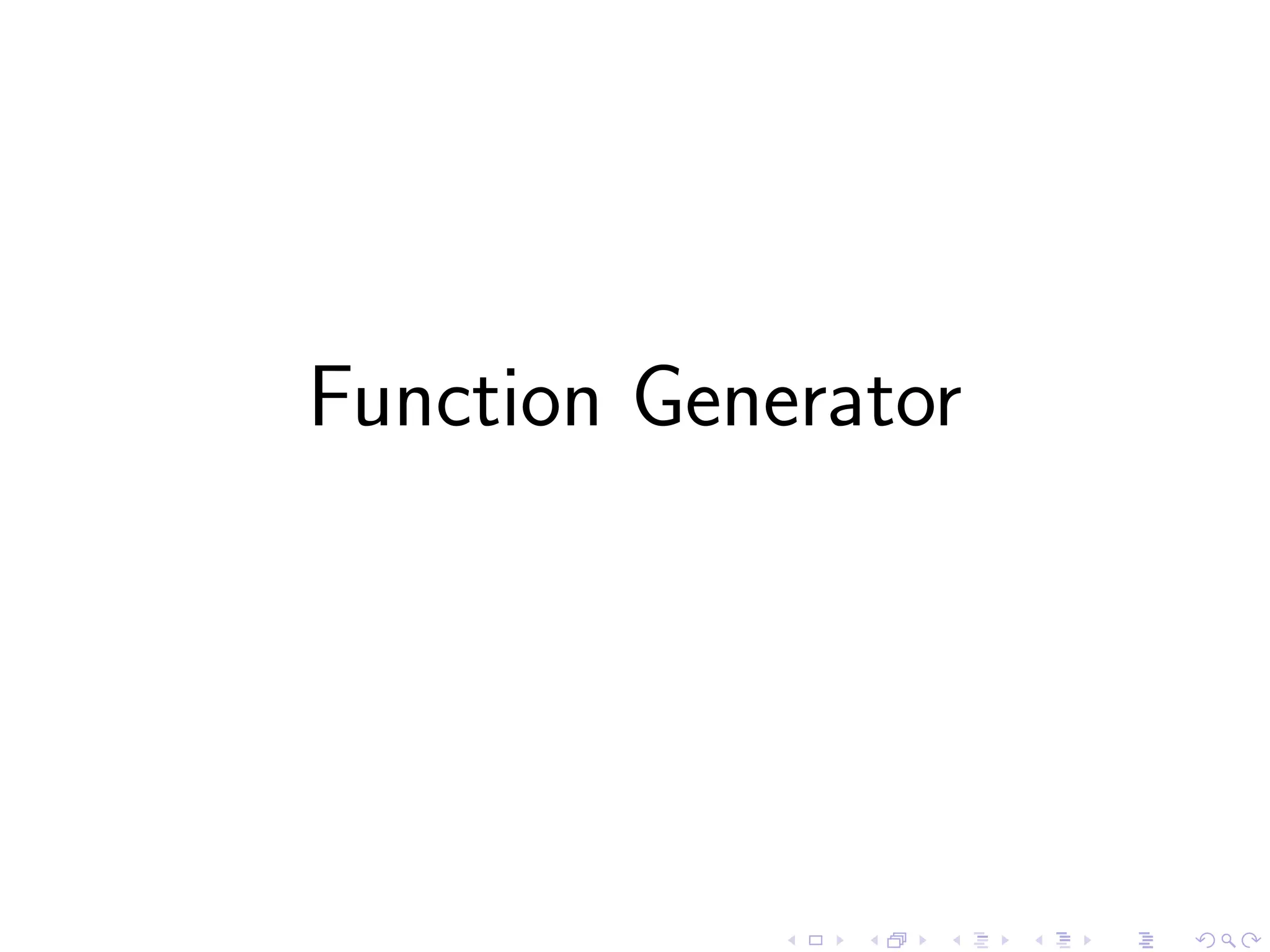 Function Generator
 