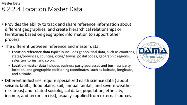 Chapter 8: Reference and Master Data Management | PPTX