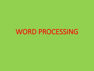 chapter8 word processing 1st year punjab text book.pptx