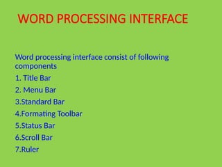chapter8 word processing 1st year punjab text book.pptx