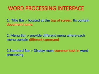 chapter8 word processing 1st year punjab text book.pptx