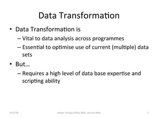 Data transformations log transformations | PDF