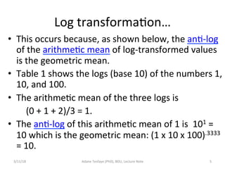 Data transformations log transformations | PDF