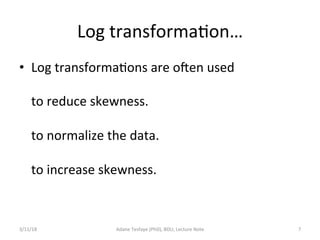 Data transformations log transformations | PDF