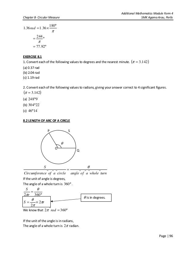 Chapter 8 circular measure