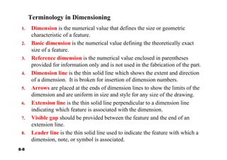 Chapter8 dimensioning and-tolerances | PDF