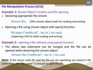 File Management and manipulation in C++ Programming | PPTX