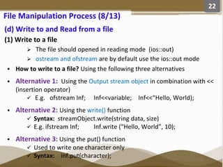File Management and manipulation in C++ Programming | PPTX