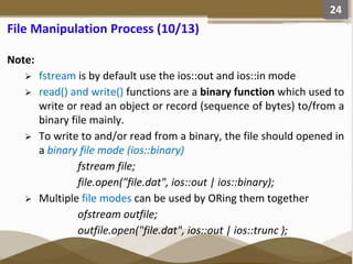 File Management and manipulation in C++ Programming | PPTX