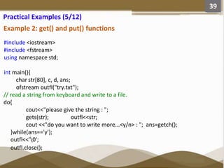 File Management and manipulation in C++ Programming | PPTX