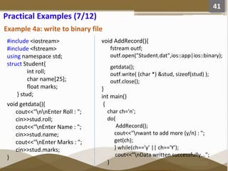 File Management and manipulation in C++ Programming | PPTX