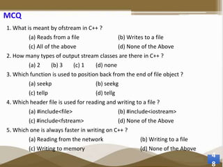 File Management and manipulation in C++ Programming | PPTX